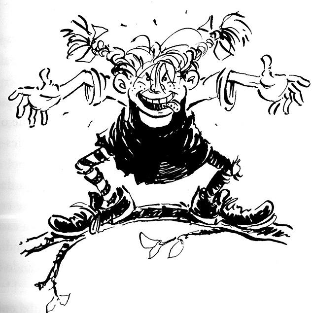 Ilustrao de Michael Chesworth, para o livro 'Pppi  Bordo', escrito pela sueca Astrid Lindgren. 