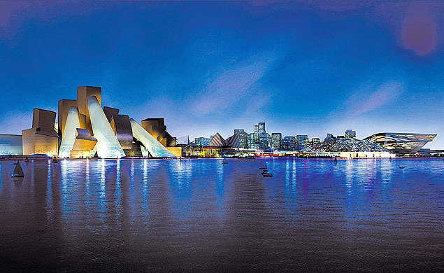 Projeto do museu Guggenheim que deve ser inaugurado em Abu Dhabi