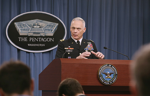 James Terry, chefe das foras dos EUA no Iraque, fala no Pentgono sobre a misso
