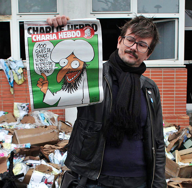 Capa polmica do semanrio "Charlie Hebdo" mostra Maom como chefe de Redao