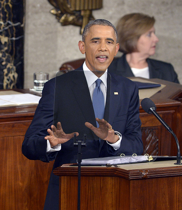 Presidente dos EUA, Barack Obama, faz discurso sobre o Estado da Unio em janeiro
