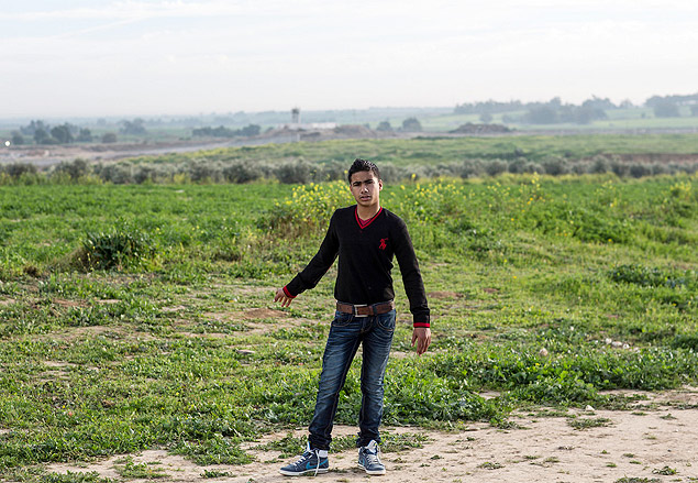 Ibrahim al-Awawda, 15, tentou entrar em Israel, mas foi capturado e levado de volta  faixa de Gaza