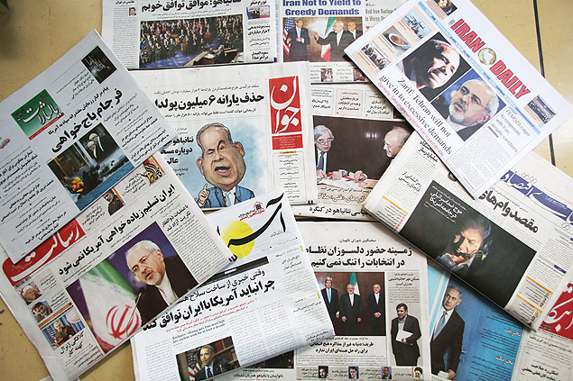 Jornais iranianos estampam nesta quarta-feira (4) notcias sobre o discurso de Netanyahu