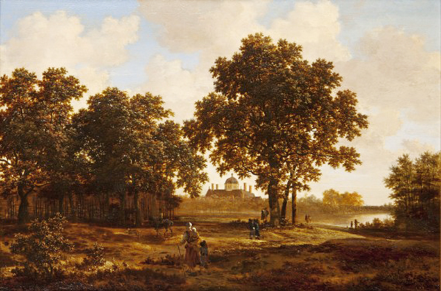 "A floresta de Haia com vista para o palcio Huis ten Bosch", de Joris van der Haagen