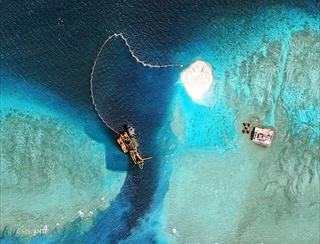 China realiza obras em ilhas disputadas no mar do Sul da China e enfurece pases vizinhos