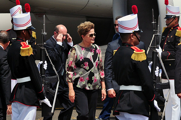 Presidente Dilma Rousseff chega  Cidade do Panam para participar de cpula