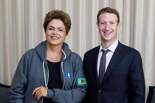Dilma Rousseff e Mark Zuckerberg na Cpula das Amricas, no Panam