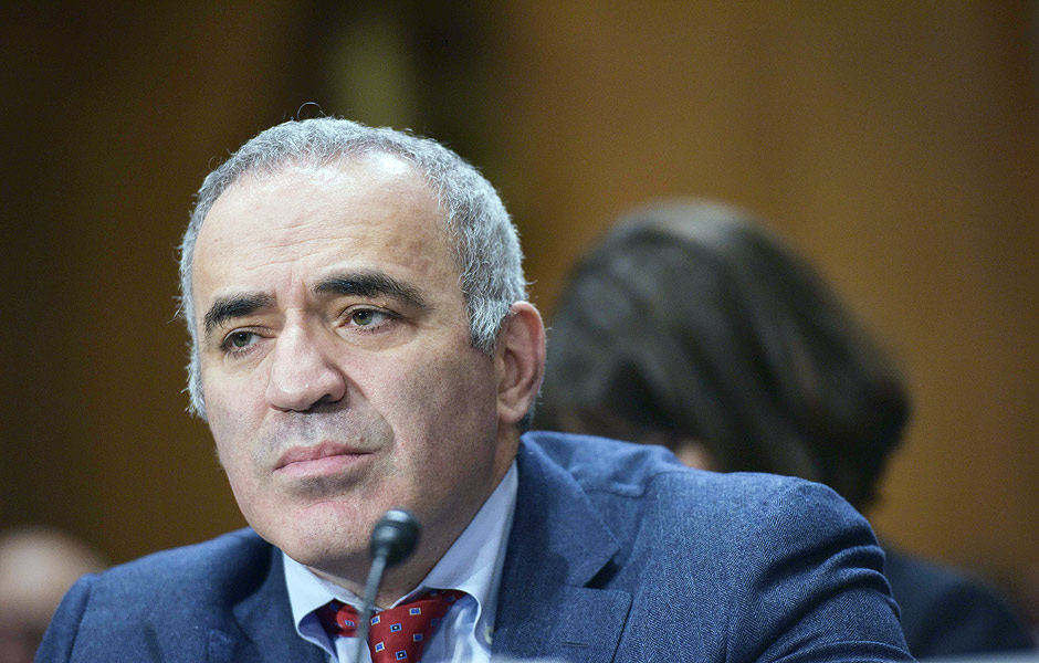 O enxadrista campeão mundial Garry Kasparov, um dos principais opositores do presidente russo, Vladimir Putin