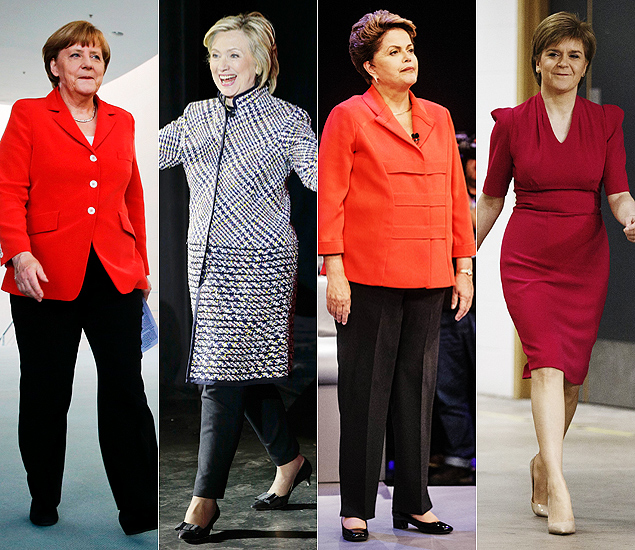 Da esquerda para a direita: Angela Merkel, Hillary Clinton, Dilma Rousseff e Nicola Sturgeon