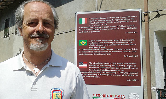 Mario Pereira, filho de Miguel Pereira, nico pracinha brasileiro a se estabelecer na Itlia aps a 2 Guerra 
