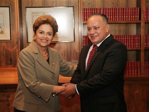 Dilma recebe o presidente da Assembleia Nacional venezuelana, Diosdado Cabello