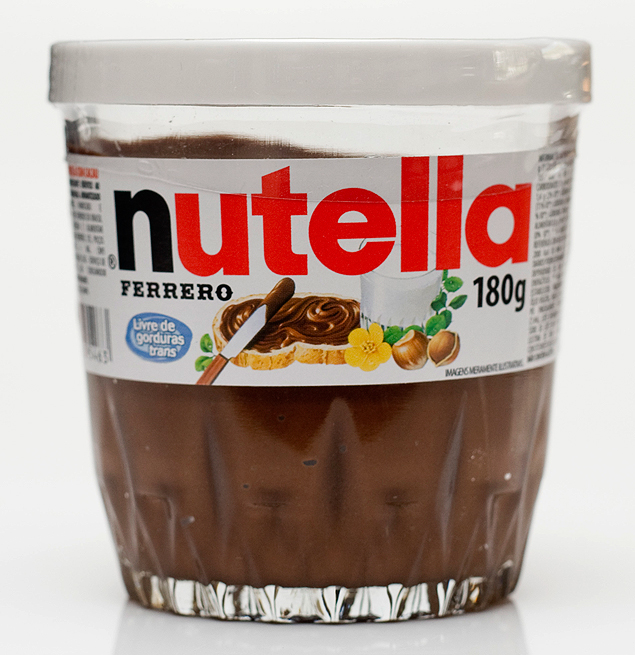 Pote de Nutella, fabricado pela empresa Ferrero