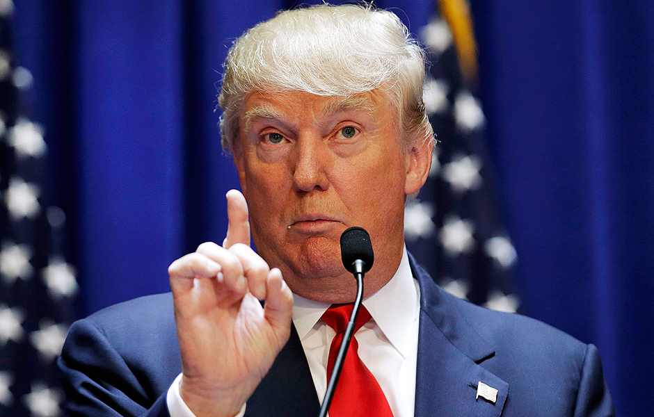 O magnata e apresentador de TV Donald Trump discursa no lançamento de sua candidatura à Presidência dos Estados Unidos, em 16 de junho, em Nova York