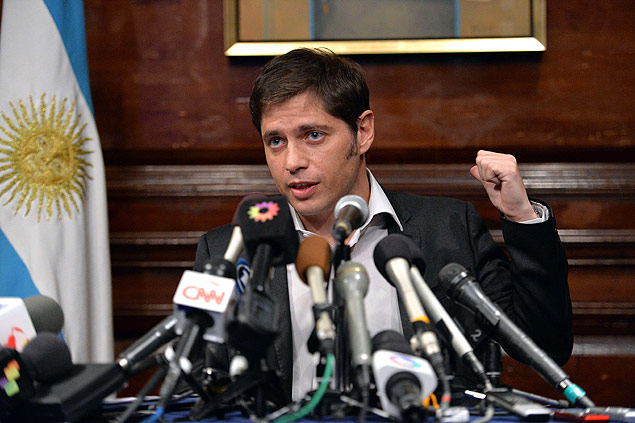O ministro da Economia da Argentina, Axel Kicillof, candidato a deputado nas eleies deste ano 