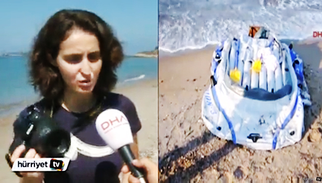 Captura de tela mostra a fotgrafa Nilfer Demir, que registrou fotos do garoto srio Aylan Kurdi, 3, encontrado morto numa praia na regio de Bodrum, na Turquia