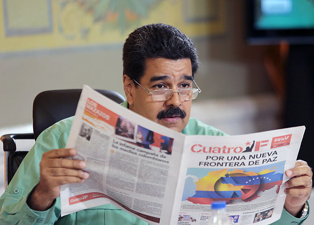O presidente da Venezuela, Nicols Maduro, anuncia novo fechamento de fronteira com a Colmbia
