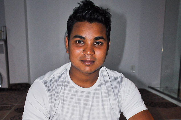 Parvej Ahmed, 23, veio ao Brasil em busca de emprego para sustentar a famlia em Bangladesh