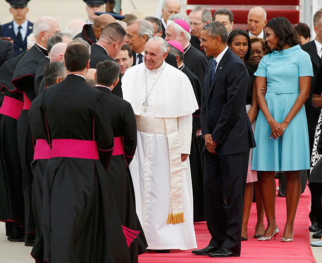 Presidente dos EUA, Barack Obama, recebe o papa Francisco em Washington