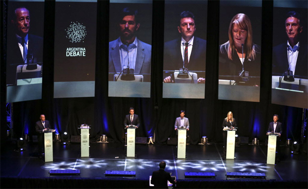 Candidatos participam do primeiro debate presidencial da histria da Argentina