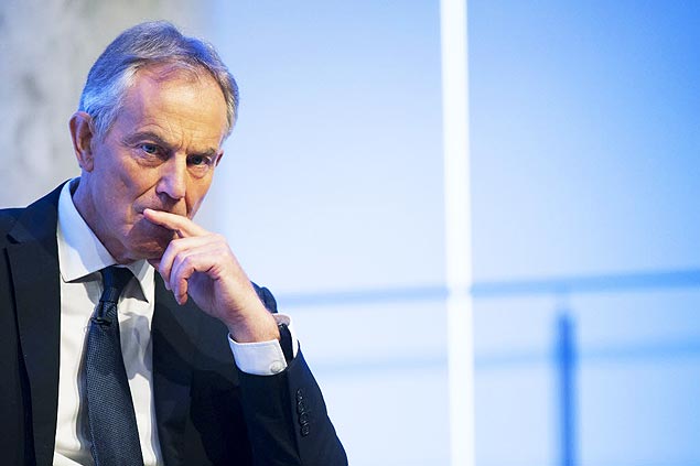 Ex-premi britnico Tony Blair aguarda pergunta durante evento no memorial do 11 de Setembro, em Nova York