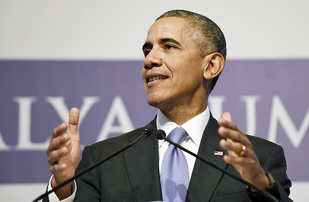 Presidente Barack Obama aps encontro do G20: economia dos EUA cresceu 2,1% no terceiro trimestre