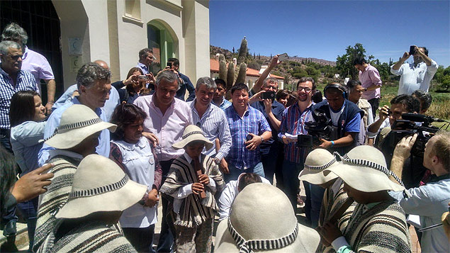 Candidato a presidente da Argentina, Mauricio Macri participa de campanha na provncia de Jujuy 