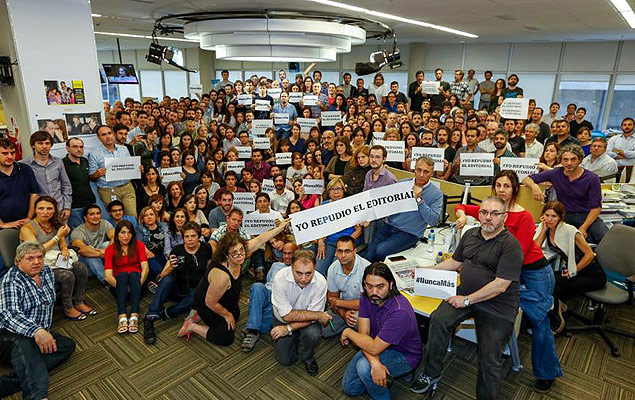 Jornalistas do "La Nacion" argentino se manifestam em repdio a editorial pro-anistia do dirio