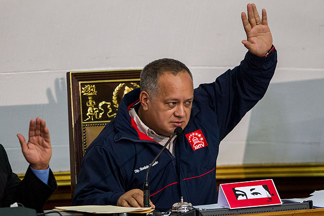 O chavista Diosdado Cabello, presidente do Legislativo da Venezuela, que anunciou 'Parlamento paralelo' 