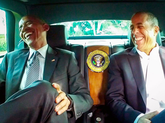 President Barack Obama on Dec. 7 filmed an episode of 'Comedians In Cars Getting Coffee' with Jerry Seinfeld at the White House. (Reproducao) ***DIREITOS RESERVADOS. NO PUBLICAR SEM AUTORIZAO DO DETENTOR DOS DIREITOS AUTORAIS E DE IMAGEM***