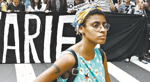A estudante de Letras Andreza Delgado, 20, participou das ocupaes a escolas e  militante do Movimento Passe Livre
