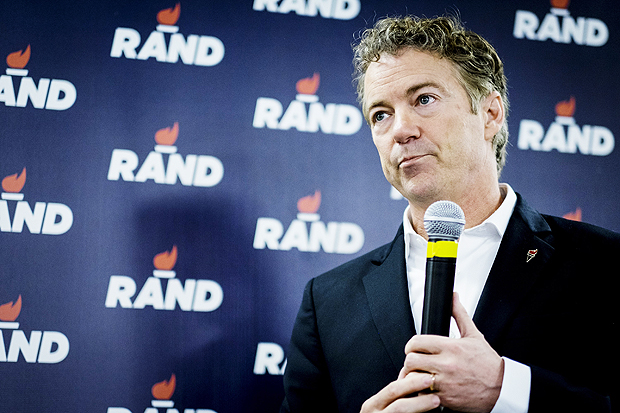 O senador republicano Rand Paul, em campanha no dia 1; ele desistiu da disputa aps ficar em quinto