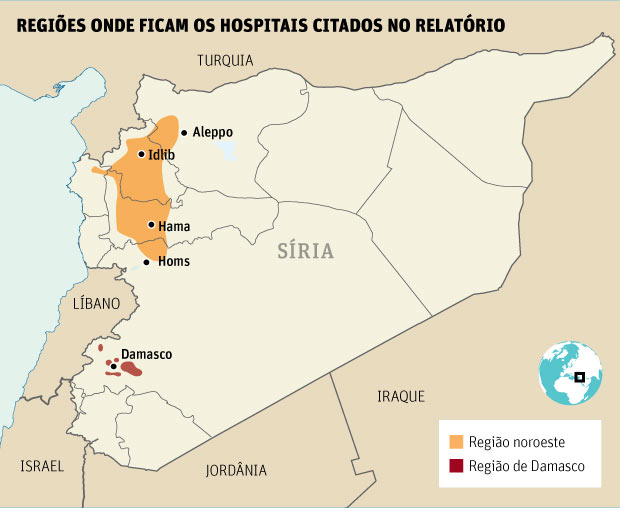 Regies onde ficam os hospitais que tm apoio do MSF
