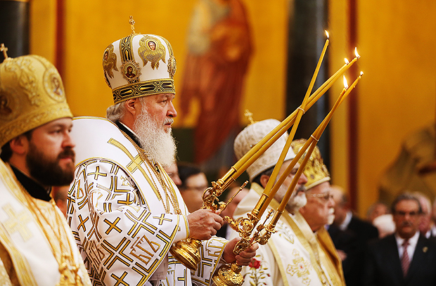 O patriarca ortodoxo russo Cirilo celebra missa na Catedral Ortodoxa de Sao Paulo.(foto: Zanone Fraissat/FOLHAPRESS, COTIDIANO)***EXCLUSIVO***