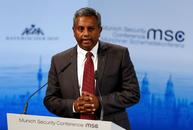 Salil Shetty, Secretary General of Amnesty International, speaks at the Munich Security Conference in Munich, Germany, February 14, 2016. REUTERS/Michael Dalder ORG XMIT: MDA08
