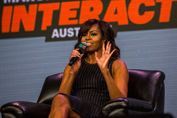 Primeira-dama Michelle Obama participa de debate durante o SXSW em Austin, Texas