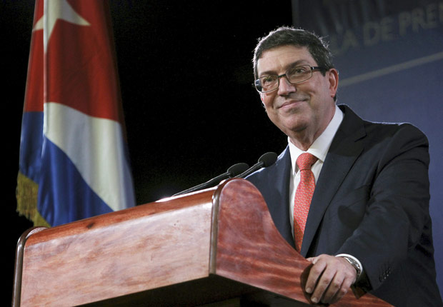O ministro das Relaes Exteriores cubano, Bruno Rodrguez, concede entrevista coletiva em Havana