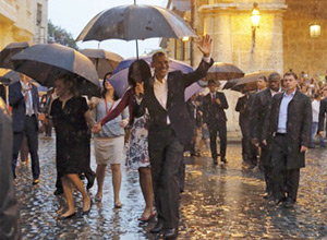 Ao lado da família, Obama passeia pela região histórica da capital cubana, Havana – Carlos Barria/Reuters