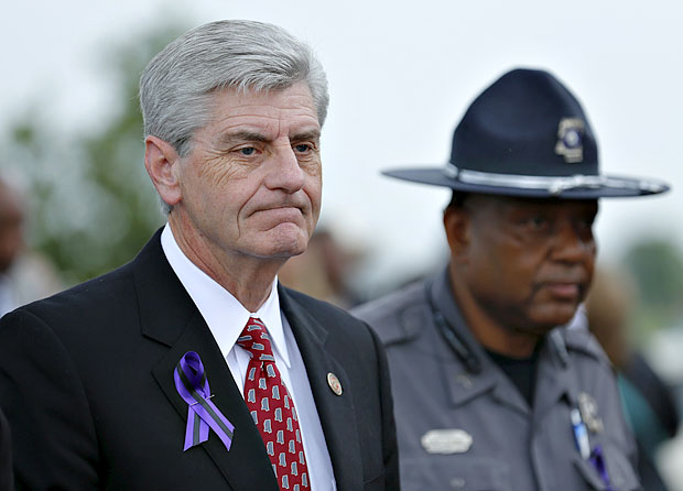 Mississippi Governor Phil Bryant arrives to attend B.B. King's funeral in Indianola, Mississippi in this May 30, 2015, file photo. Bryant on April 5, 2016, signed into law a measure affording wide protections for actions considered discriminatory by gay rights activists.