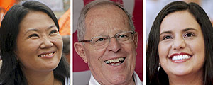 Keiko Fujimori, Pedro Pablo Kuczynski e Veronika Mendoza – Janine Costa (left & center) and Mariano Bazo/Reuters Keiko Fujimori, Pedro Pablo Kuczynski e Veronika Mendoza – Janine Costa (left & center) and Mariano Bazo/Reuters