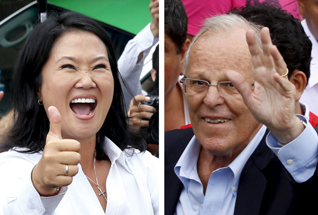 Keiko Fujimori e Pedro Pablo Kuczynski, candidatos  Presidncia no Peru