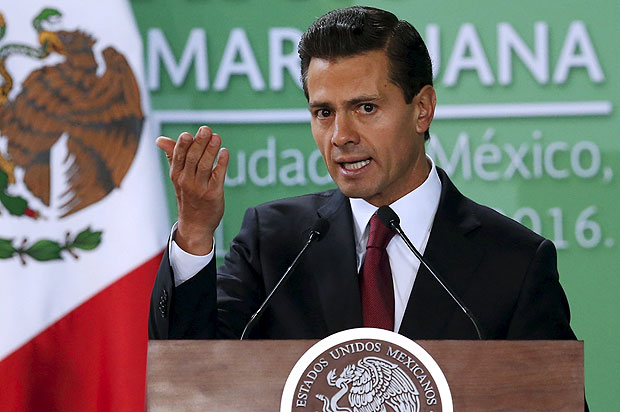 Presidente Enrique Pea Nieto anuncia plano para descriminalizar o uso pessoal de maconha no Mxico 