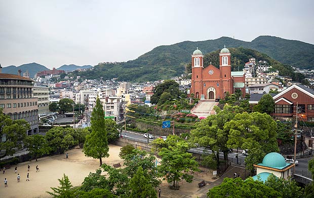 Catedral reconstruda de Urakami em Nagasaki, um dos maiores e mais antigos redutos catlicos do Japo