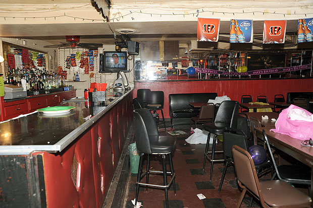 Foto da polcia de Cincinnati mostra o bar Elks Lodge aps tiroteio que matou Barry Washington 
