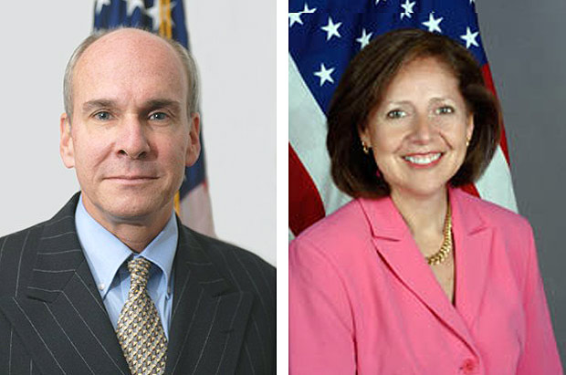 Peter Michael McKinley, recm-indicado por Obama, e Liliana Ayalde, atual embaixadora no Brasil