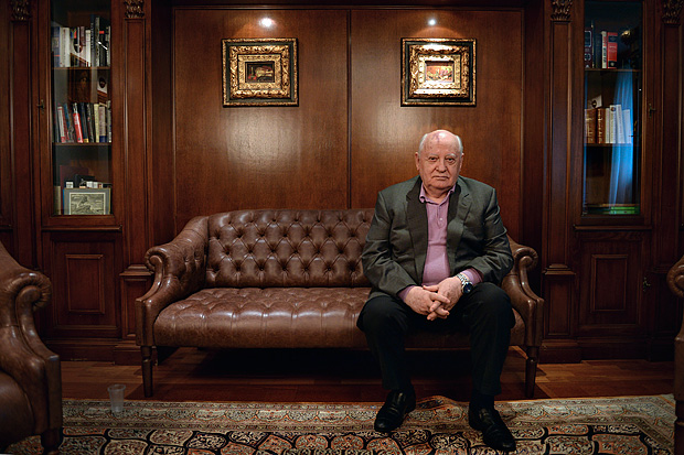 O ex-lder sovitico Mikhail Gorbachev, em sua fundao em Moscou, em maio deste ano