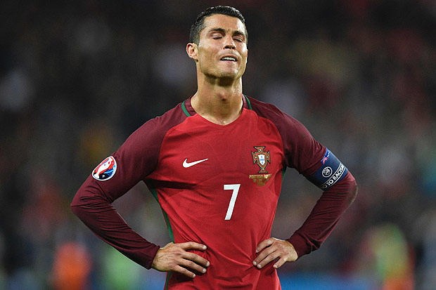 Cristiano Ronaldo durante jogo de Portugal contra a ustria