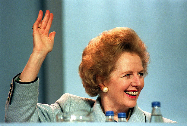 A ento primeira-ministra britnica Margaret Thatcher, em foto de outubro de 1989