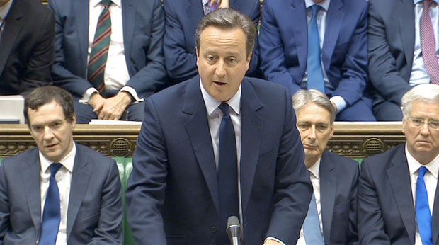 A still image from video shows Britain's Prime Minister David Cameron speaking to the House of Commons about the recent EU referendum in central London, Britain June 27, 2016. REUTERS/UK Parliament 
