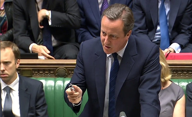 A video grab from footage broadcast by the UK Parliament's Parliamentary Recording Unit (PRU) shows British Prime Minister David Cameron as he speaks in the House of Commons in London on June 29, 2016. European leaders met Wednesday without Britain for the first time in 40 years to prepare for life after the Brexit bombshell, as the race began to succeed Prime Minister David Cameron. Britain has been pitched into uncertainty by the result of the June 23 referendum, with Cameron announcing his resignation, the economy facing a string of shocks and Scotland making a fresh threat to break away. / AFP PHOTO / PRU / HO / RESTRICTED TO EDITORIAL USE - MANDATORY CREDIT " AFP PHOTO / PRU " - NO MARKETING NO ADVERTISING CAMPAIGNS - NO RESALE - NO DISTRIBUTION TO THIRD PARTIES - 24 HOURS USE - NO ARCHIVES