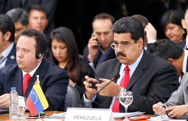 O presidente da Venezuela, Nicols Maduro, participa de reunio do Mercosul em Braslia, em 2015